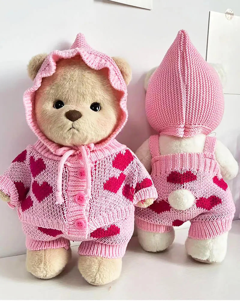 Handmade Teddy Bear | Heart Sweater
