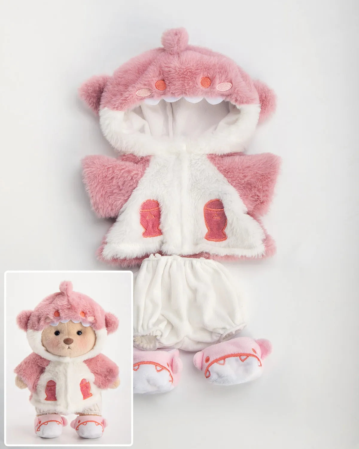 Handmade Teddy Bear | Pink Shark