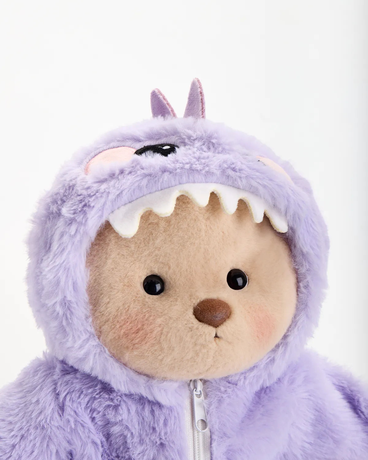 Handmade Teddy Bear | Furry Purple Dino