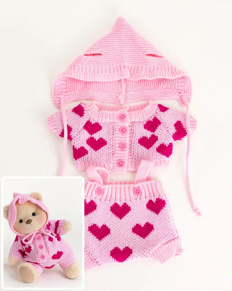Handmade Teddy Bear | Heart Sweater