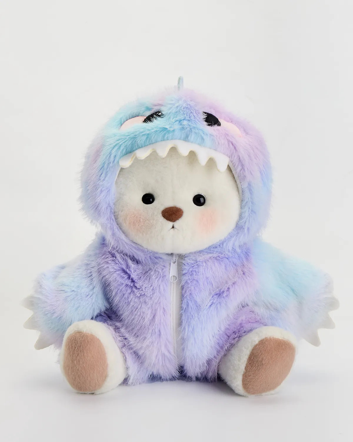 Handmade Teddy Bear | Rainbow Blue Purple Dino