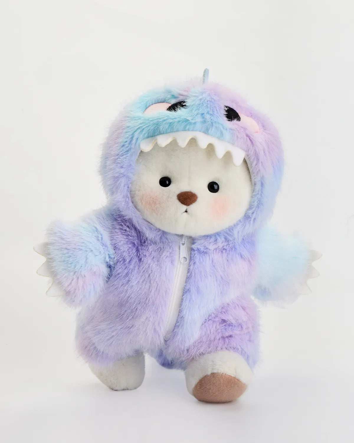 Handmade Teddy Bear | Rainbow Blue Purple Dino