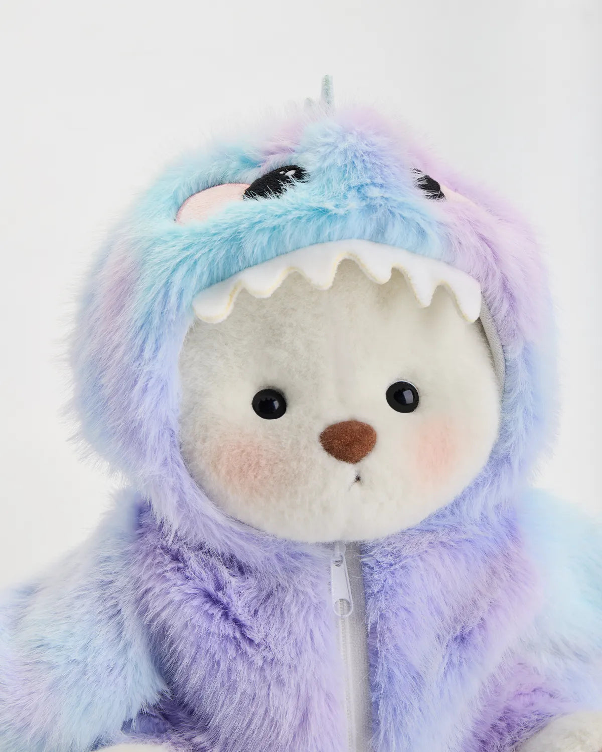 Handmade Teddy Bear | Rainbow Blue Purple Dino