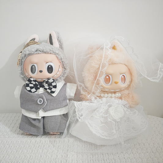 17cm Labubu Wedding Clothing Set (no doll)