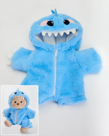 Handmade Teddy Bear | Furry Blue Dino
