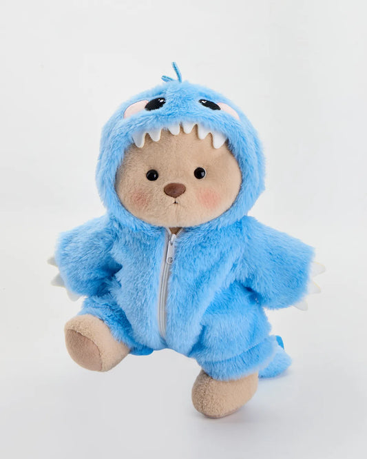 Handmade Teddy Bear | Furry Blue Dino
