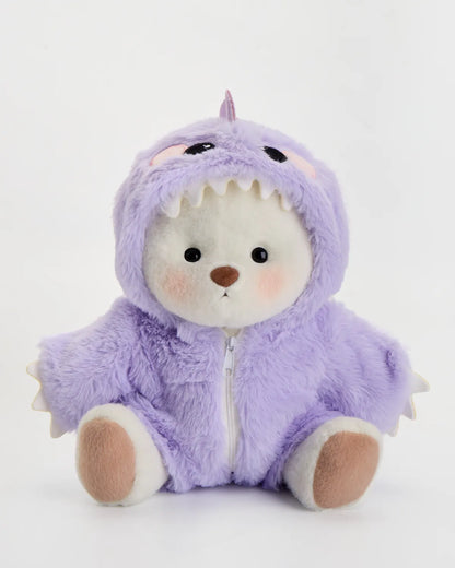Handmade Teddy Bear | Furry Purple Dino