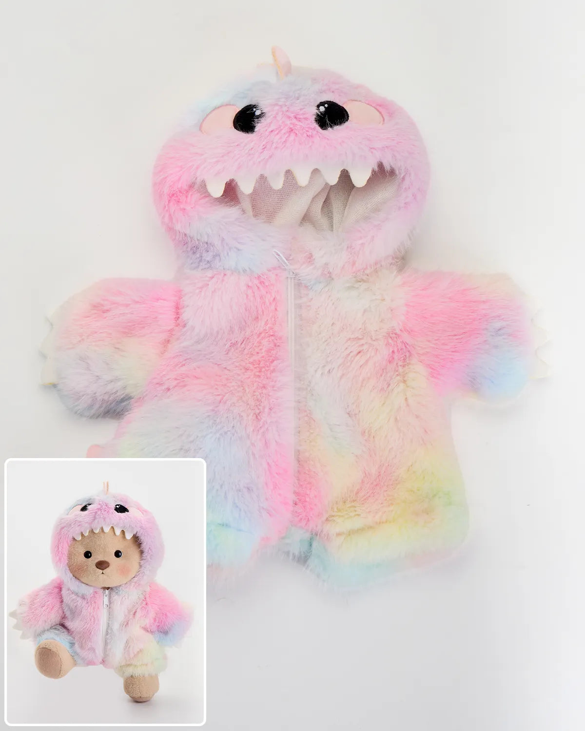 Handmade Teddy Bear | Rainbow Dino