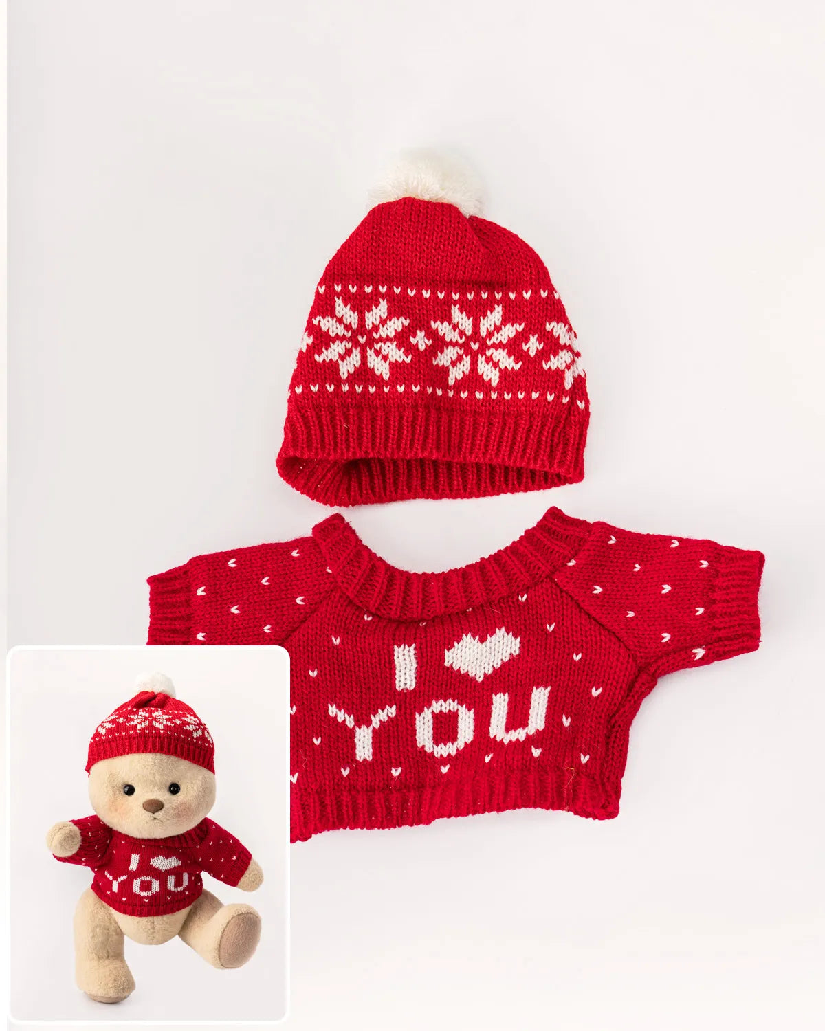Handmade Teddy Bear | Red Sweater