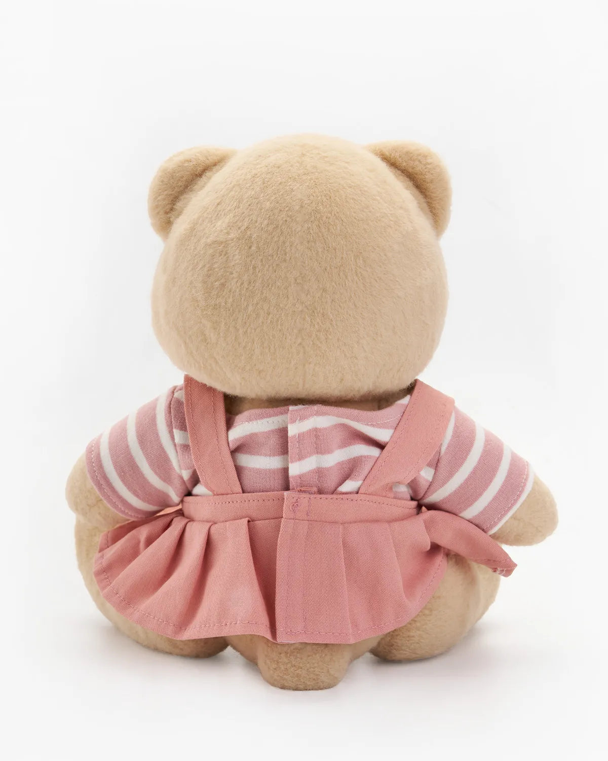 Handmade Teddy Bear | Striped Pink Jumpsuit