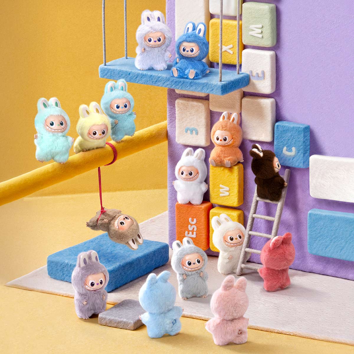 THE MONSTERS Pin for Love Series-Vinyl Plush Pendant Blind Box (A-M)