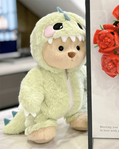Handmade Teddy Bear | Green Dino