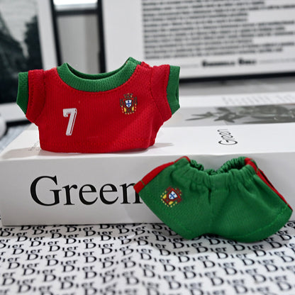 17cm Labubu No. 7 Football Clothing Set (no doll)